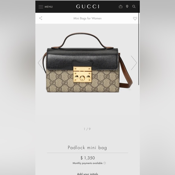 Gucci Bags Gucci Padlock Mini Bag Poshmark
